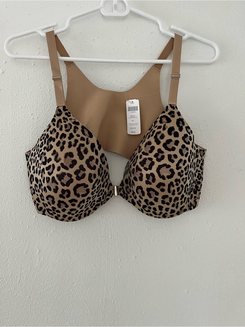 Soma Leopard Print T-Shirt Bra - Tan & Black